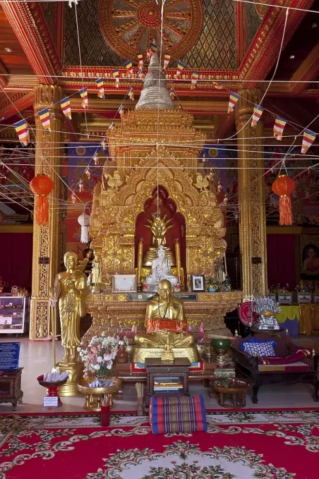Framed Print : Altar at Wat NamTok MaeKang Temple Framed Print : Altar at Wat NamTok MaeKang Temple