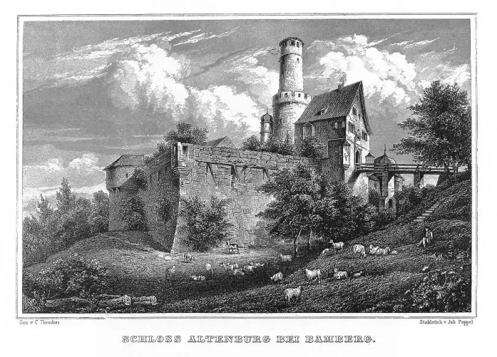 Framed Print : Altenburg, Bamberg, drawing by C Framed Print : Altenburg, Bamberg, drawing by C