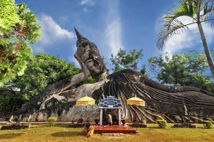 Framed Print : Amazing view of mythology and religious statues at Wat Xieng Khuan Buddha park Framed Print : Amazing view of mythology and religious statues at Wat Xieng Khuan Buddha park