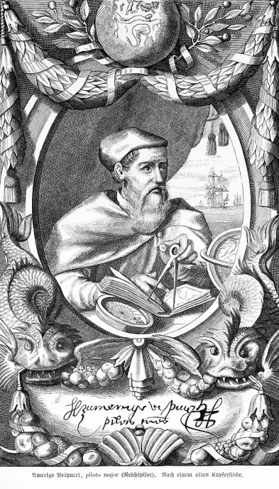 Framed Print : Amerigo Vespucci, navigator and explorer