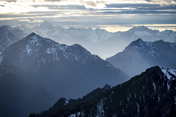 Framed Print : Ammergau and Lechtal Alps, mountains with snow