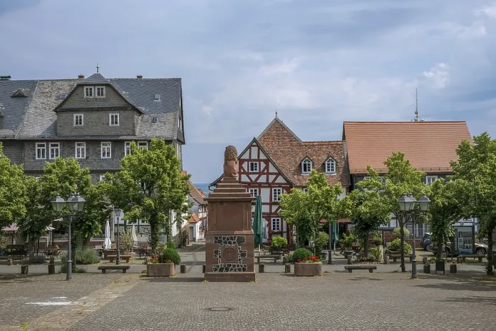 Framed Print : Amoeneburg, Hesse, Germany, Old Town