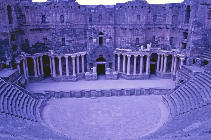 Framed Print : Amphitheatre, citadel, Bosra, Dar'a, Syria, 1987, vintage, retro, old, historical, Asia Framed Print : Amphitheatre, citadel, Bosra, Dar'a, Syria, 1987, vintage, retro, old, historical, Asia