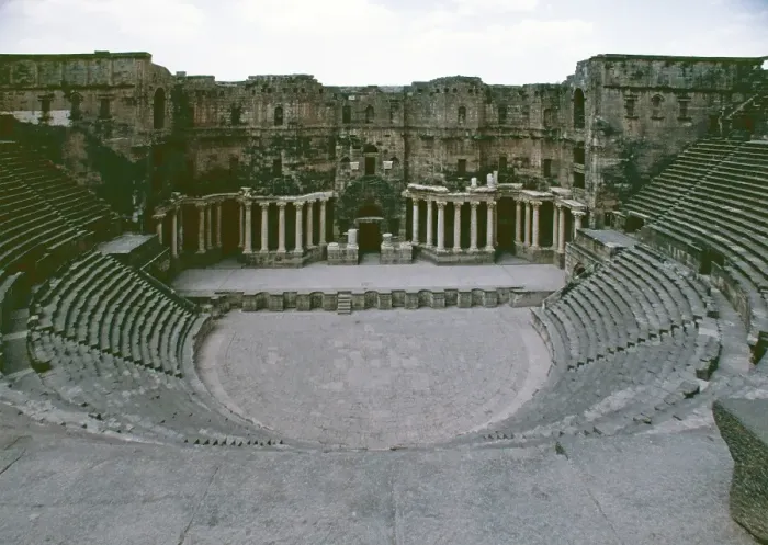 Framed Print : Amphitheatre, citadel, Bosra, Dar'a, Syria, 1987, vintage, retro, old, historical, Asia Framed Print : Amphitheatre, citadel, Bosra, Dar'a, Syria, 1987, vintage, retro, old, historical, Asia