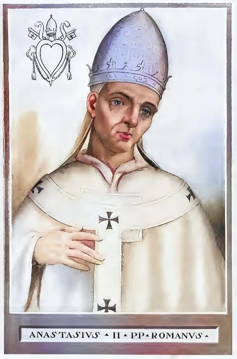 Framed Print : Anastasius II (born in Rome, died 19 November 498 ibid)