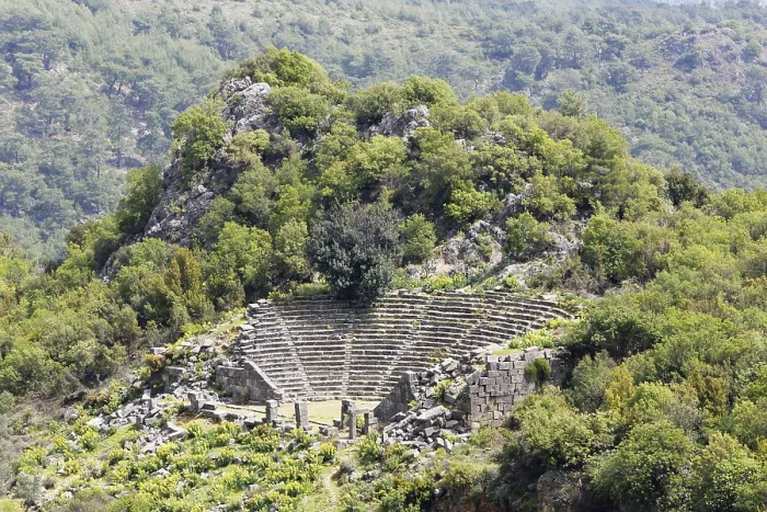 Framed Print : Ancient city of Pinara, amphitheatre