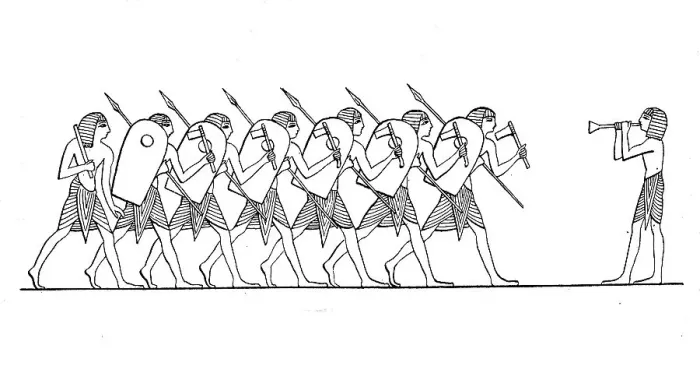 Framed Print : Ancient Egypt, Egyptian Troops of the Ramesside Period Framed Print : Ancient Egypt, Egyptian Troops of the Ramesside Period