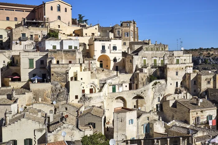 Framed Print : The ancient houses of Matera in southern Italy