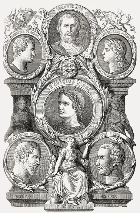 Framed Print : Ancient Roman authors, philosophers and historians Framed Print : Ancient Roman authors, philosophers and historians