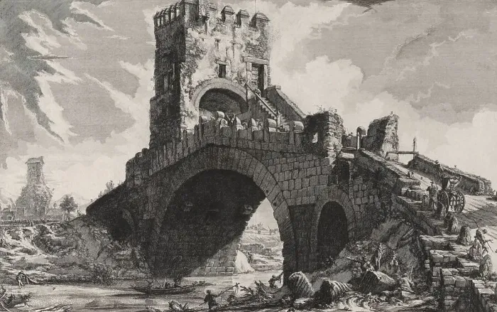 Framed Print : Ancient Rome, the Ponte Salario