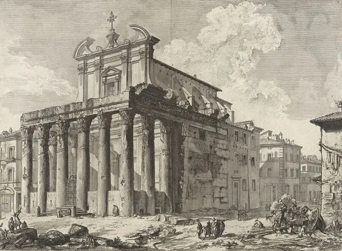Framed Print : Ancient Rome, Temple of Antoninus Pius and Faustina on the northern edge of the Roman Forum Framed Print : Ancient Rome, Temple of Antoninus Pius and Faustina on the northern edge of the Roman Forum