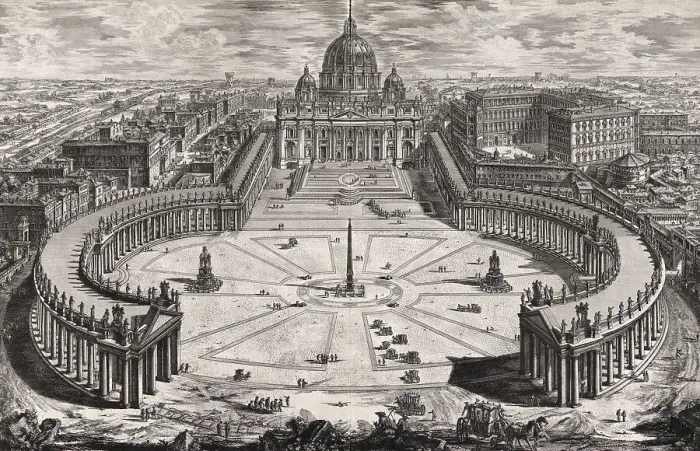 Framed Print : Ancient Rome, View of the famous Vatican Basilica