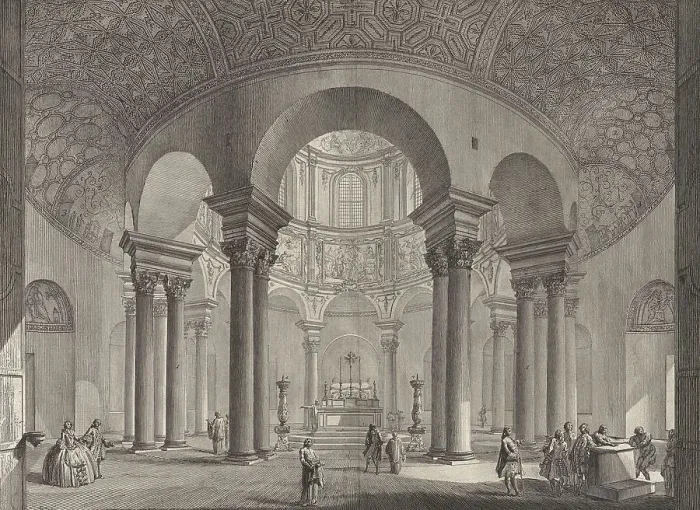 Framed Print : Ancient Rome, View of the interior of the tomb of St Constantia built by Constantine the Great