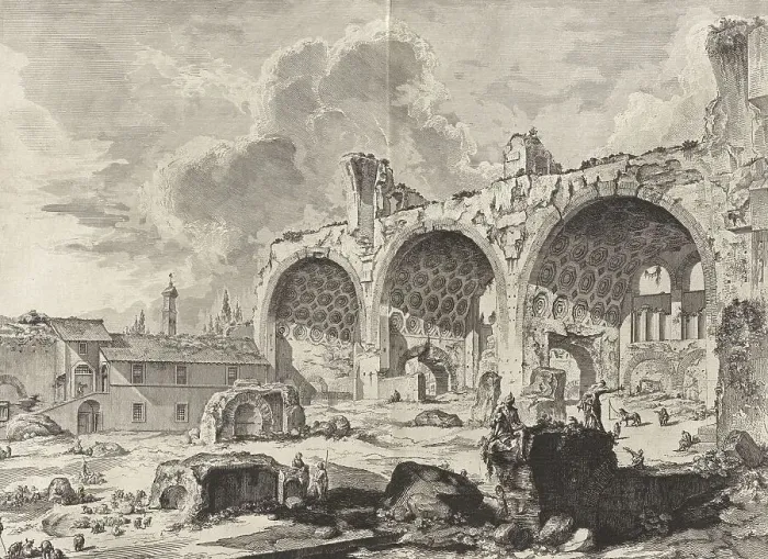 Framed Print : Ancient Rome, View of the remains of the dining hall of Nero's Golden House Framed Print : Ancient Rome, View of the remains of the dining hall of Nero's Golden House