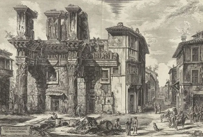 Framed Print : Ancient Rome, View of the Remains of the Forum of Nerva Framed Print : Ancient Rome, View of the Remains of the Forum of Nerva
