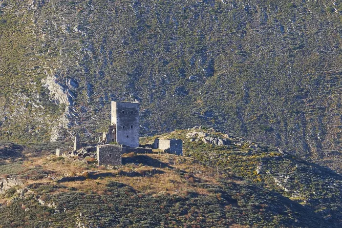 Framed Print : An ancient ruin on a barren mountain Framed Print : An ancient ruin on a barren mountain