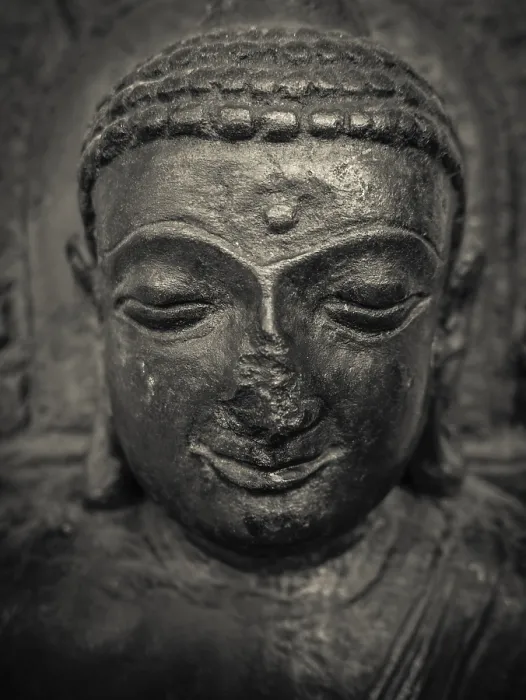 Framed Print : Detail Of Ancient Statue Of Buddha With Shallow Depth Of Focus Framed Print : Detail Of Ancient Statue Of Buddha With Shallow Depth Of Focus