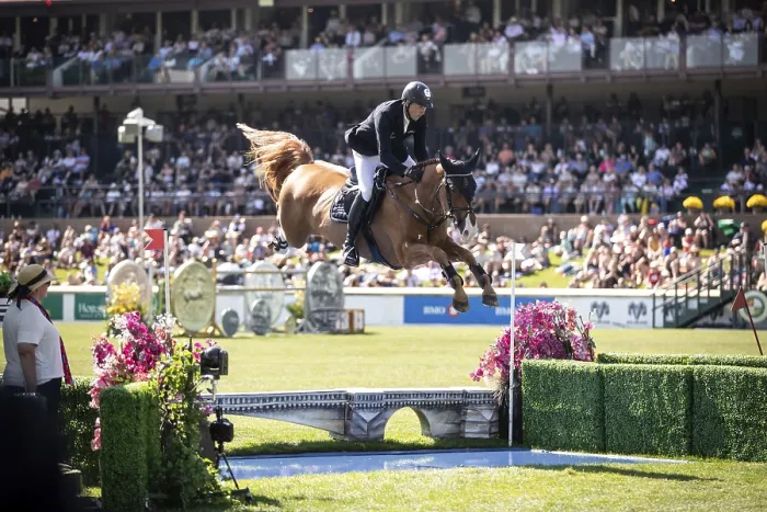 Framed Print : Andre Thieme of Germany and riding DSP Chakaria compete in the first round of the 1 Framed Print : Andre Thieme of Germany and riding DSP Chakaria compete in the first round of the 1
