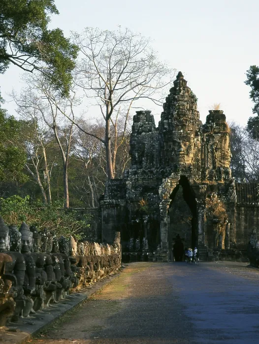 Framed Print : Angkor Thom is located one mile north of Angkor Wat