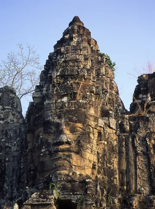 Framed Print : Angkor Thom is located one mile north of Angkor Wat