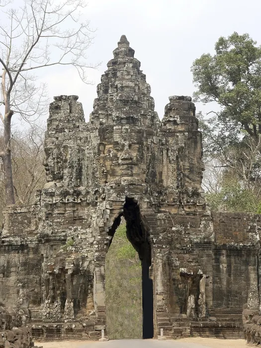 Framed Print : Angkor Thom Temple, Siem Reap Province