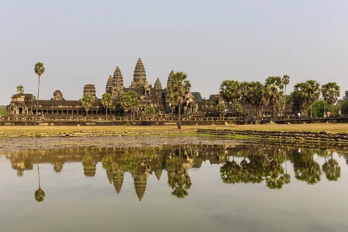 Framed Print : Angkor Wat Temple reflected in northern pond Framed Print : Angkor Wat Temple reflected in northern pond