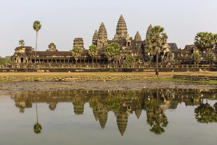 Framed Print : Angkor Wat Temple reflected in northern pond Framed Print : Angkor Wat Temple reflected in northern pond