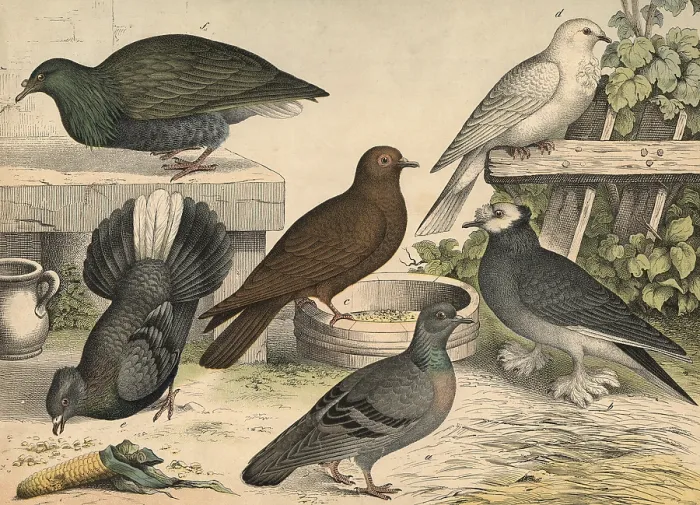 Framed Print : Animals, birds, doves: field dove