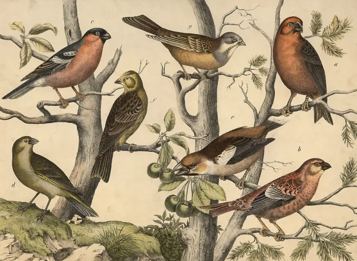 Framed Print : Animals, birds: spruce crossbill