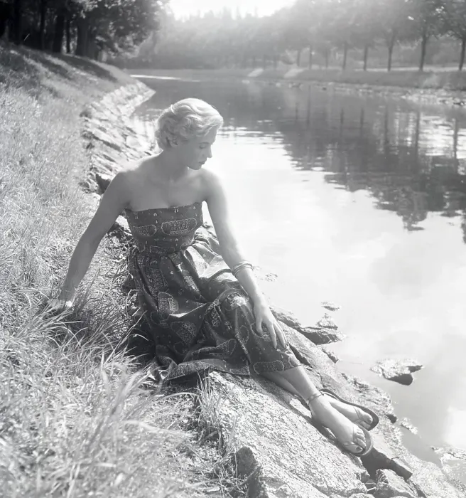 Framed Print : Anita Ekberg. Born 29 September 1931, died 11 January 2015. Swedish actress. When the picture is taken, she has won the Miss Sweden beauty contest on August 24, 1951