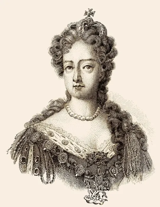 Framed Print : Anne Stuart, 1665 - 1714, Koenigin von England