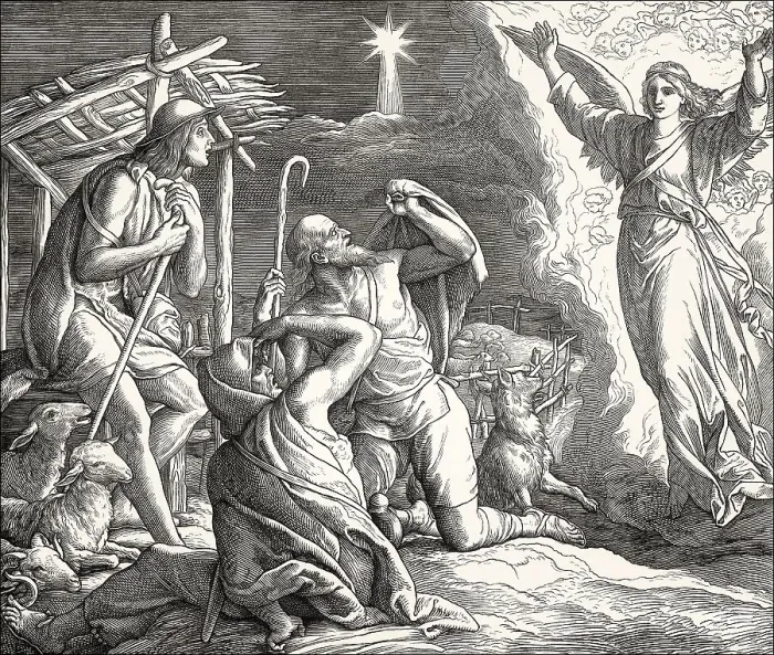 Framed Print : The annunciation to the shepherds Framed Print : The annunciation to the shepherds