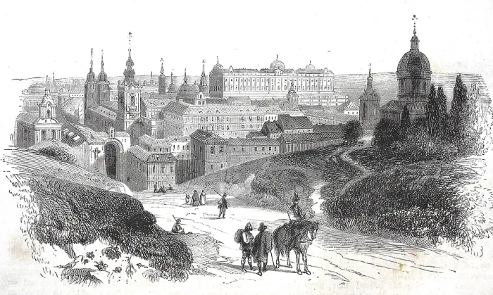 Framed Print : Ansicht von Madrid im Jahre 1870