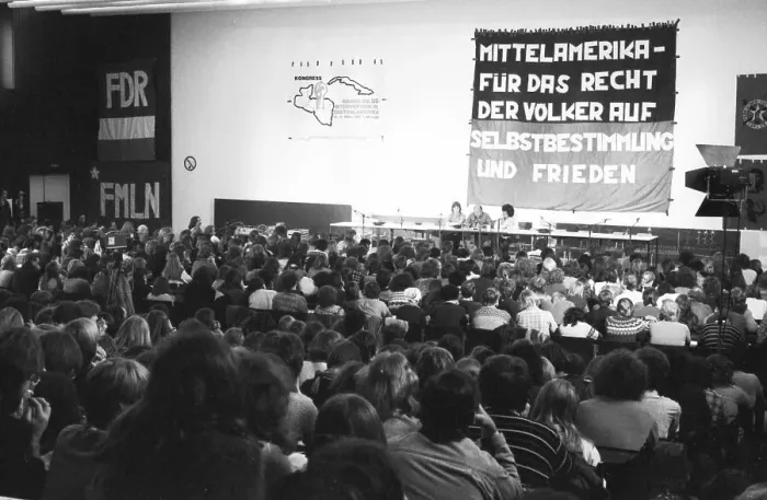 Framed Print : At an anti-intervention congress in 1982