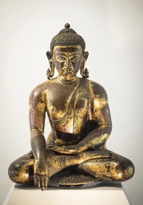 Framed Print : Antique Buddha Statue, Patan Museum