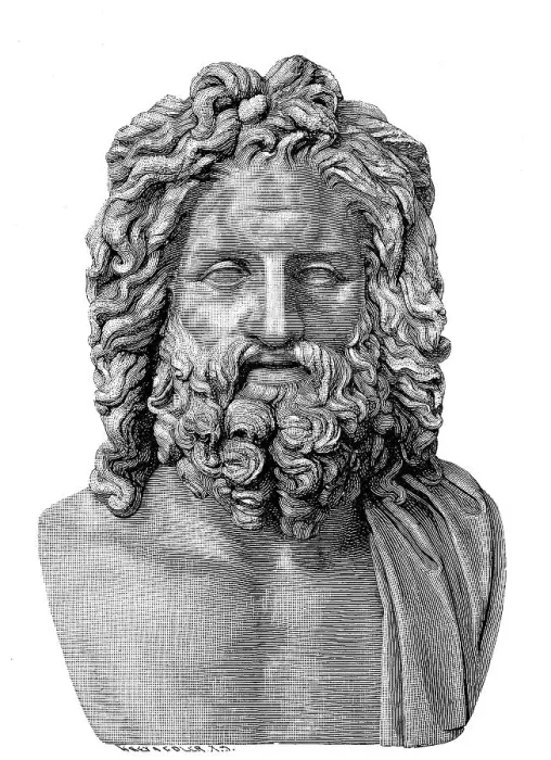 Framed Print : The antique marble bust of Zeus of Otricoli