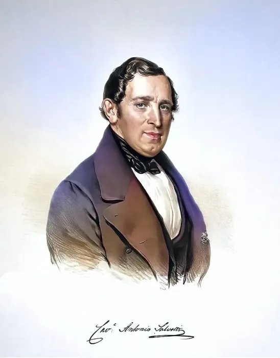 Framed Print : Antonio Salvotti (born 10 November 1789 in Mori)