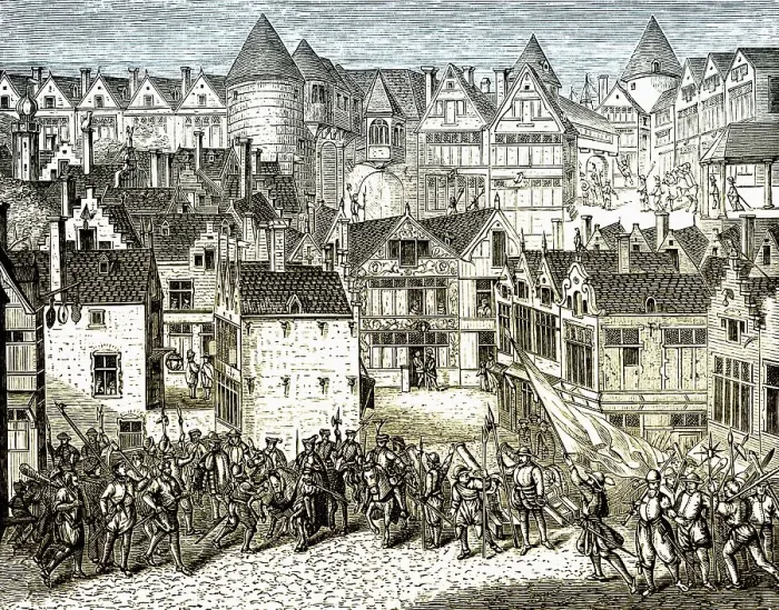 Framed Print : Antwerp revolution, Spanish Netherlands