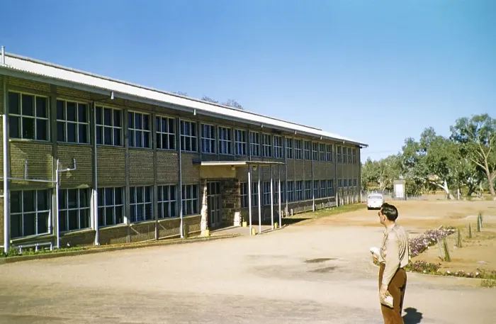 Framed Print : Anzac Hill High School, built in 1953, Alice Springs, Northern Territory, Australia, demolished in 1956 in 2019, Oceania