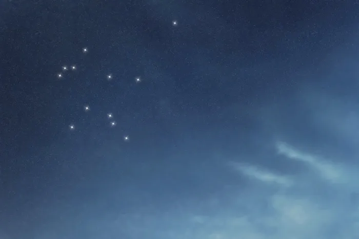 Framed Print : Aquarius star constellation, Night sky