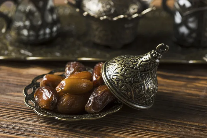 Framed Print : Arabic food composition ramadan with dates Framed Print : Arabic food composition ramadan with dates