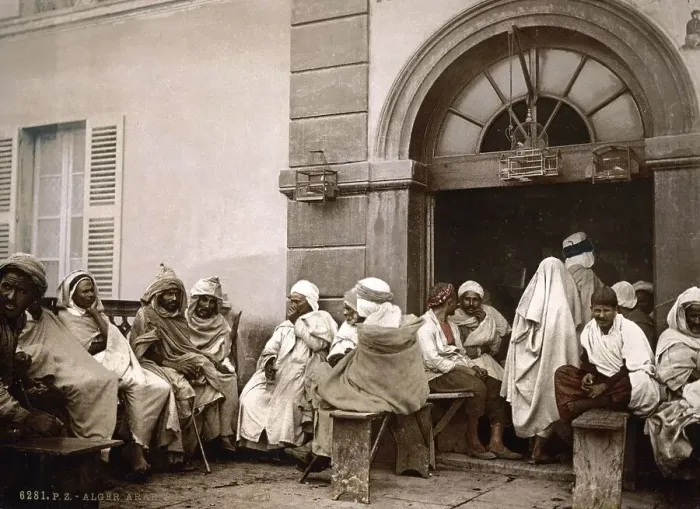 Framed Print : Arabs in a Cafe, Algiers, Algeria Framed Print : Arabs in a Cafe, Algiers, Algeria