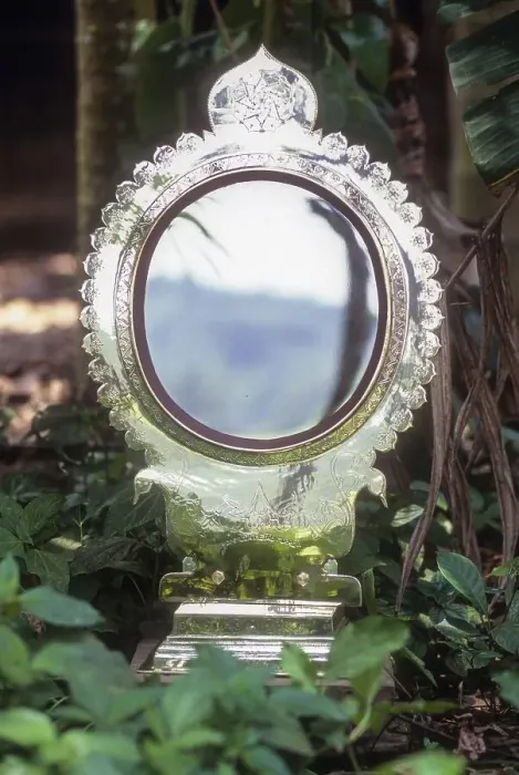 Framed Print : Aranmula kannadi metal mirror, Kerala, India, Asia Framed Print : Aranmula kannadi metal mirror, Kerala, India, Asia