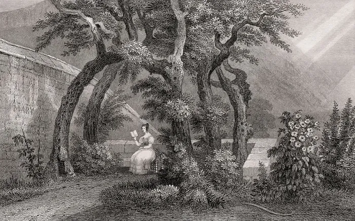 Framed Print : An Arbour in Regent Murray's Garden