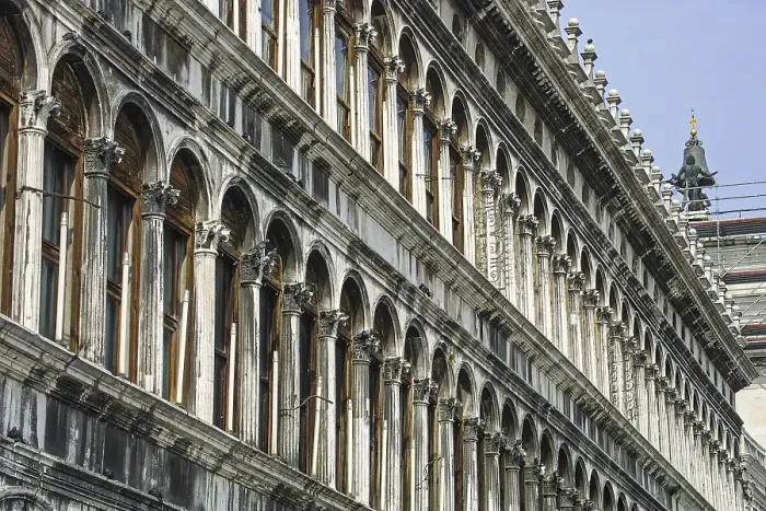 Framed Print : Arcades, house facade, St. Mark's Square