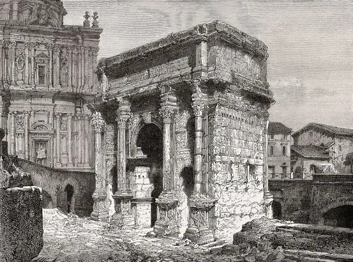 Framed Print : The Arch of Septimius Severus, Roman Forum