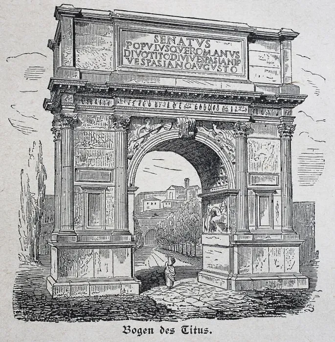 Framed Print : Arch of Titus in 1800, Rome, Italy