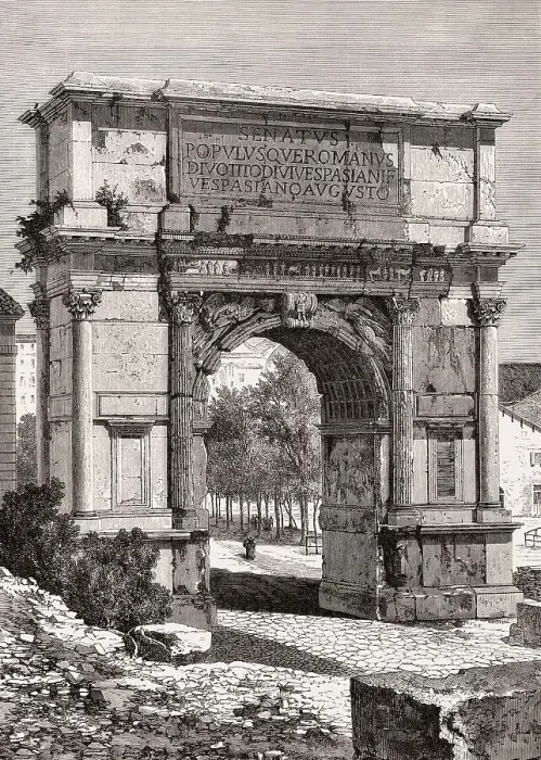 Framed Print : The Arch of Titus, Via Sacra, Rome