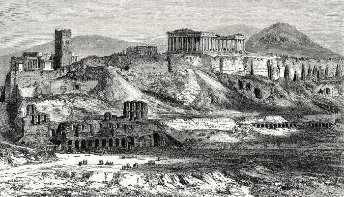 Framed Print : Archaeological excavations at the Acropolis Framed Print : Archaeological excavations at the Acropolis