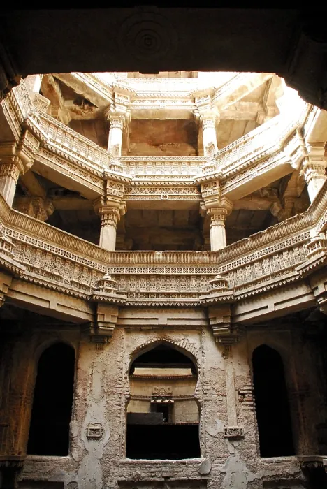 Framed Print : Archaeological and historical multi storage underground drains Stapes Well Adalaj Vaw Bu